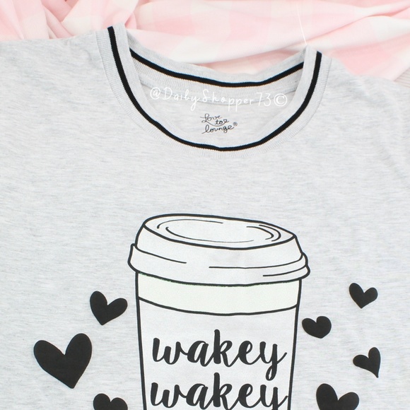 Wakey Wakey Coffee T-Shirt Nightgown - Picture 3 of 6